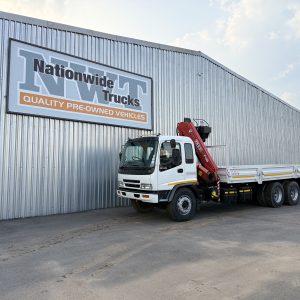 2010 Isuzu FVM1200 6x2 Dropside with 13T Fassi Crane